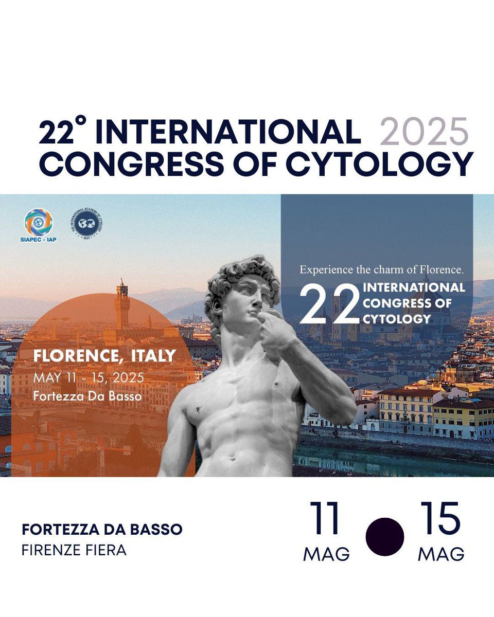 Firenze Fiera (@firenze_fiera) on Twitter photo Dall’11 al 15 maggio 2025 la Fortezza da Basso aprirà le sue porte per il 22° International Congress of Cytology, organizzato da <a href="/IACytology/">International Academy Cytology</a> e <a href="/SIAPeC_IAP/">SIAPeC-IAP Comunicazione</a>, con il supporto di SIAPEC Servizi, grazie a una candidatura congiunta tra Firenze Fiera e <a href="/destinationflo/">Destination Florence</a>. Dall’11 al 15 maggio 2025 la Fortezza da Basso aprirà le sue porte per il 22° International Congress of Cytology, organizzato da <a href="/IACytology/">International Academy Cytology</a> e <a href="/SIAPeC_IAP/">SIAPeC-IAP Comunicazione</a>, con il supporto di SIAPEC Servizi, grazie a una candidatura congiunta tra Firenze Fiera e <a href="/destinationflo/">Destination Florence</a>.