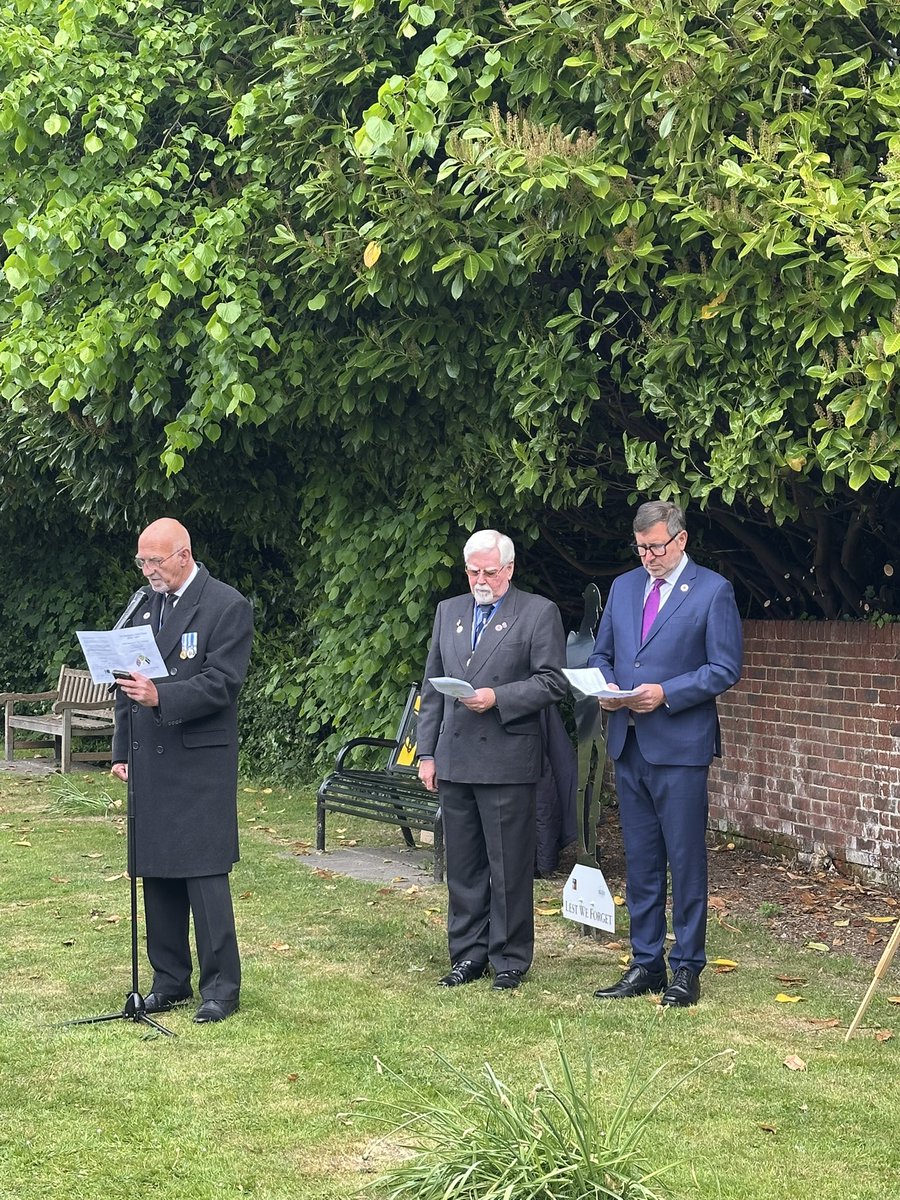 Nadean Moses (@nadean_moses) on Twitter photo 8th May 8:45am At Banstead Memorial Green The Banstead & District Royal British Legion VE 80 Raising the flag Ceremony
<a href="/reigatebanstead/">Reigate & Banstead Borough Council</a> <a href="/PoppyLegion/">Royal British Legion</a>
Cllr Tim Snuggs branch Chair Banstead RBL, Mr Mike sawyer president Banstead RBL Cllr Rich Michalowski Mayor Elect R&B council 8th May 8:45am At Banstead Memorial Green The Banstead & District Royal British Legion VE 80 Raising the flag Ceremony
<a href="/reigatebanstead/">Reigate & Banstead Borough Council</a> <a href="/PoppyLegion/">Royal British Legion</a>
Cllr Tim Snuggs branch Chair Banstead RBL, Mr Mike sawyer president Banstead RBL Cllr Rich Michalowski Mayor Elect R&B council