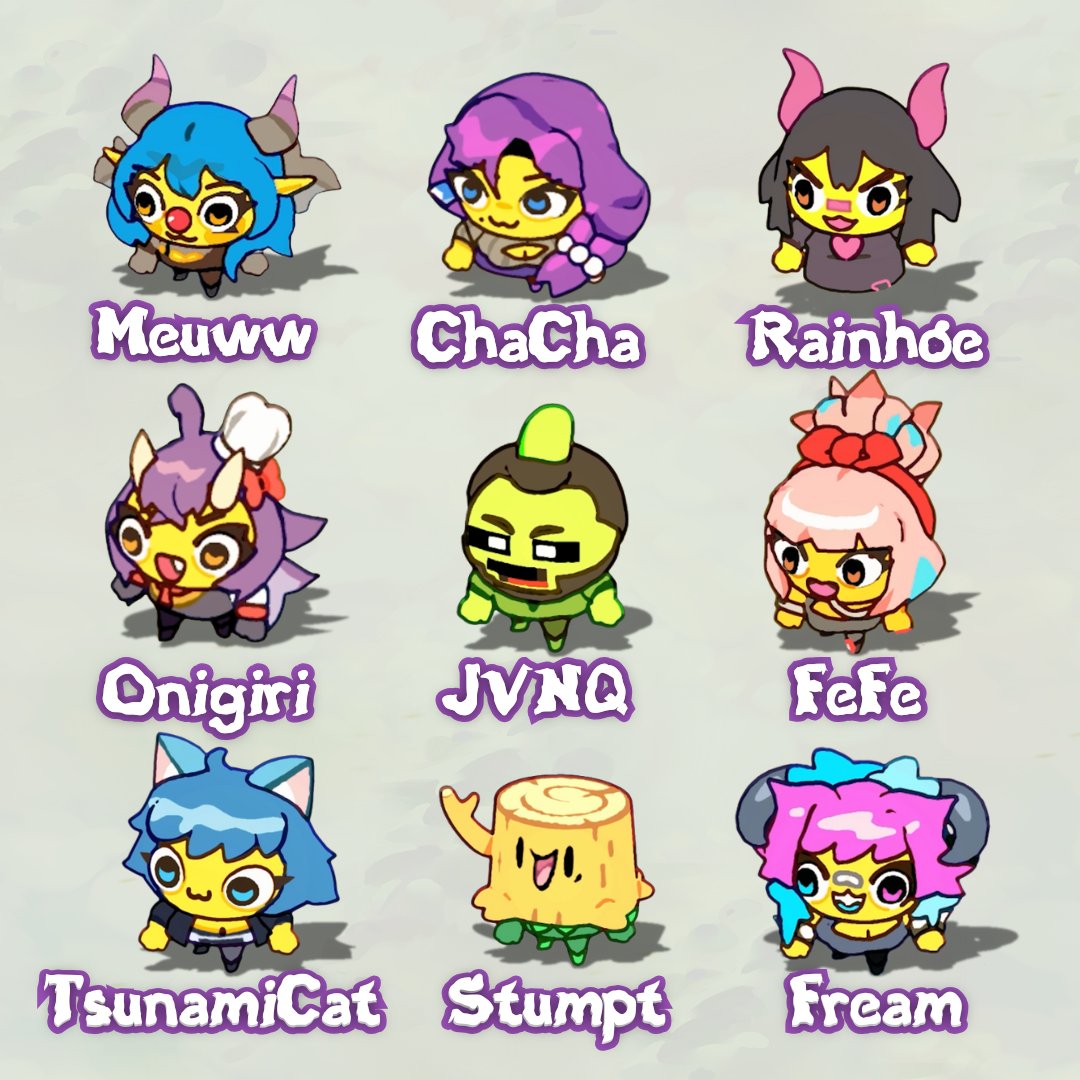 This Thursday, Nubs! Arena launches, and these incredible content creators are joining the brawl 🥊💥

Best part? You can grab the game and all these skins for FREE at launch!🎉

While you wait, why not hype your fav in the replies? :)

#IndieGame #FreeToPlay #VTuber #Gaming