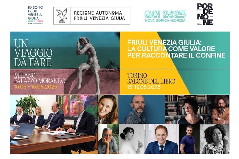 regioneFVGit's tweet photo. #eventiFVG
🧐 Dal 15.05 al 15.06.25 il #FVG a #Milano e #Torino: l'arte dei mestieri e artisti contemporanei in vetrina a Palazzo Morando e dal 15 al 19.05.25 al @SalonedelLibro con oltre 100 voci della cultura, letteratura e giornalismo. https://t.co/7VU9UpCKib