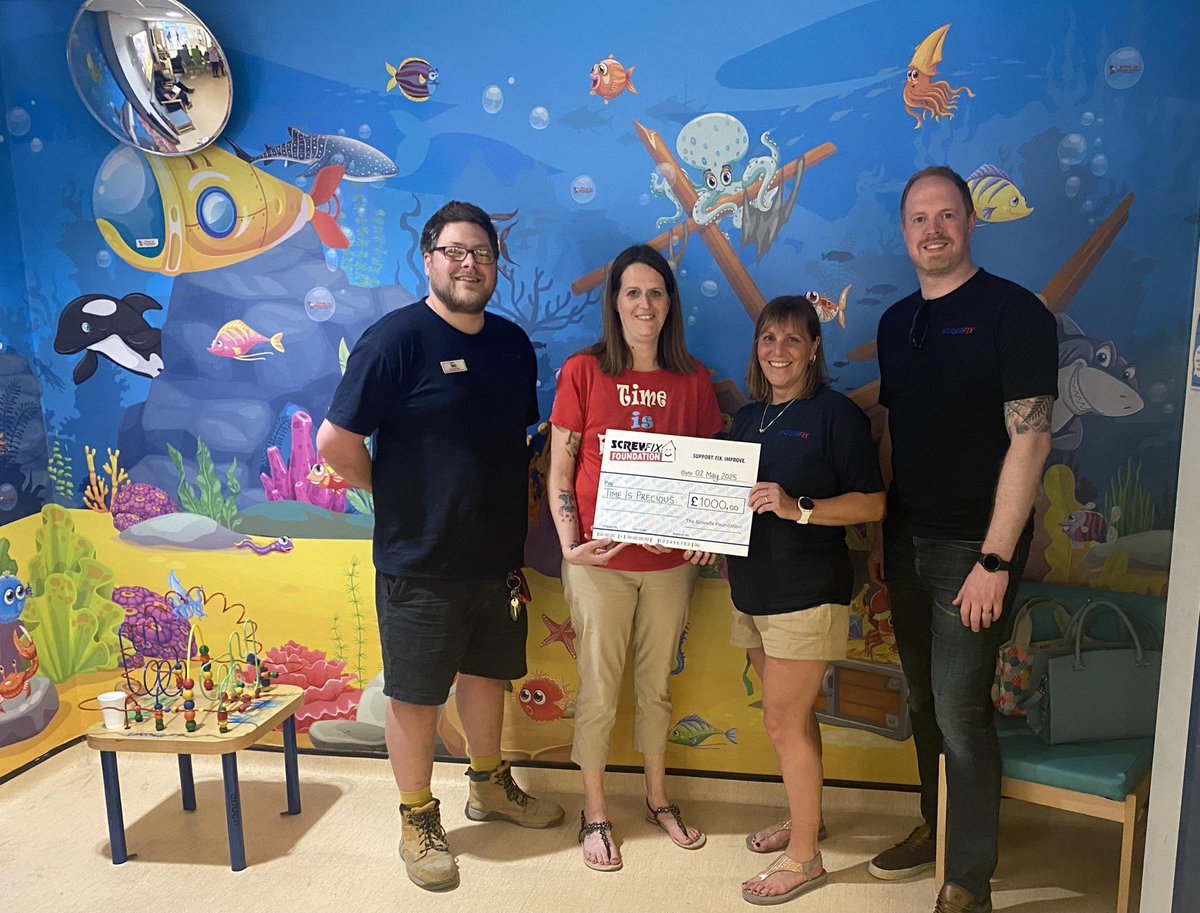 Thank you @ScrewfixFoundation @ScrewfixRadstock for your generous donation. Picture taken by one of our most recent refurbishments <a href="/RUHBath/">RUH Bath 🏥</a> in the Radiology Dept.