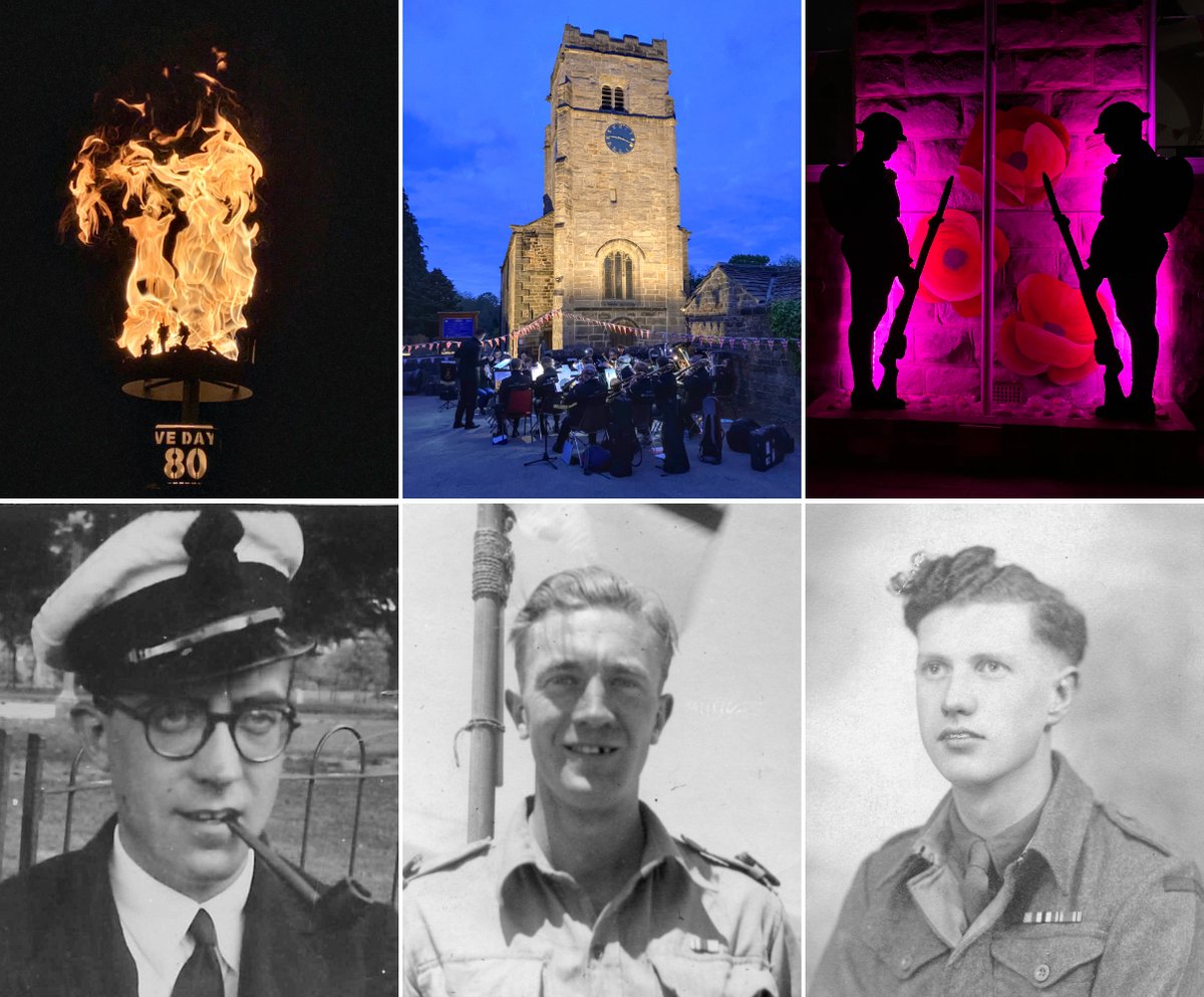 VE Day 80th anniversary marked at #Pannal, North Yorkshire. Remembering my dad and both uncles, all of whom thankfully returned home.