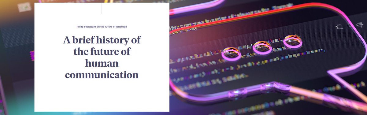 How are 21st-century developments in technology changing the very nature of language and the ways that we communicate with each other?

Philip Seargeant, author of The Future of Language, provides a brief history of the future of human communication bit.ly/4merPmK