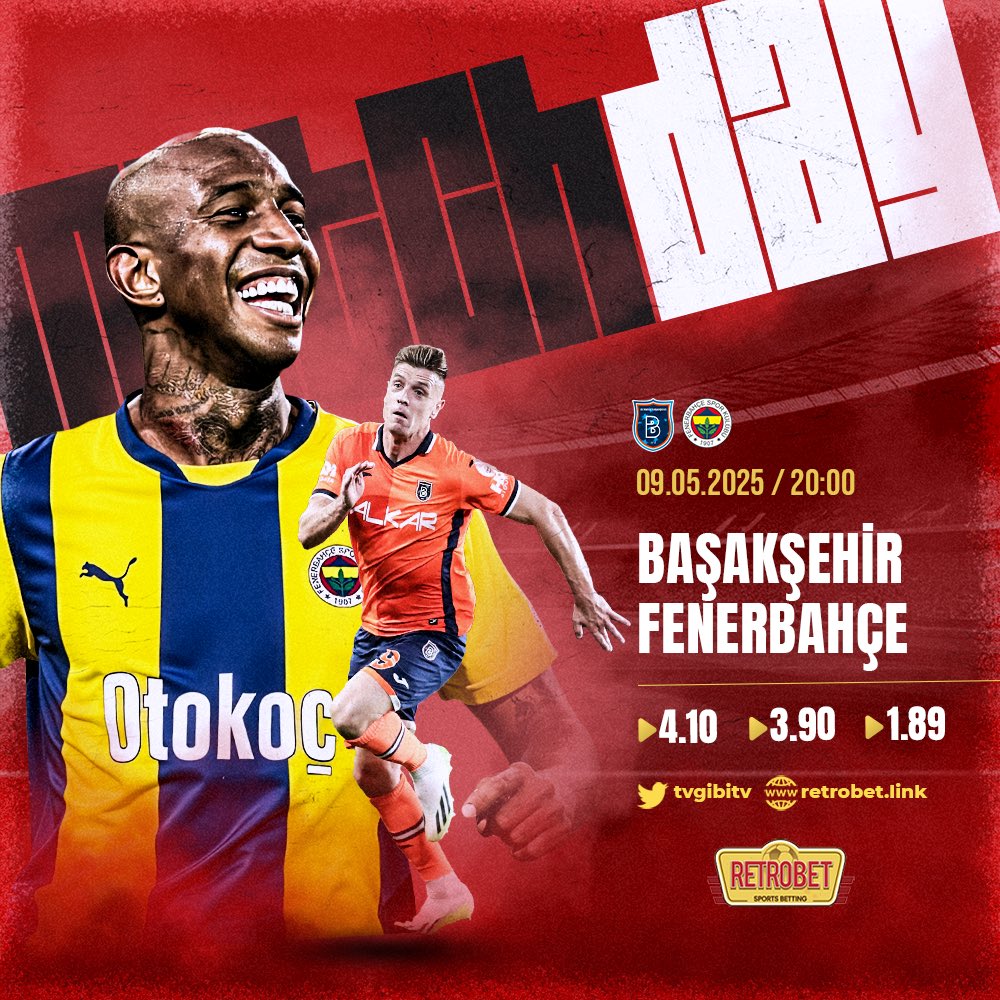 💛Yeni bir puan kaybına tahammülü olmayan Fenerbahçe 1.89 Oranla Retrobet’te !

🧡Peki 4.10 Orandan Başakşehir denenir mi ?

💋Kupon Bozdurma Aktif ! 
📺 Adres:  retrobet.link/?btag=twitter
