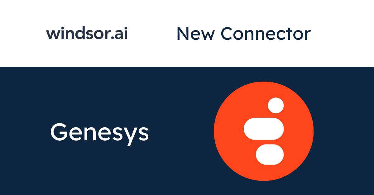 windsor_ai's tweet image. 📢 New Connector Release!
Our @genesys connector is here! 🎧
Easily sync your contact center data to your BI tools and unlock deeper customer insights.

#Genesys #CXAnalytics #DataConnector #WindsorAI