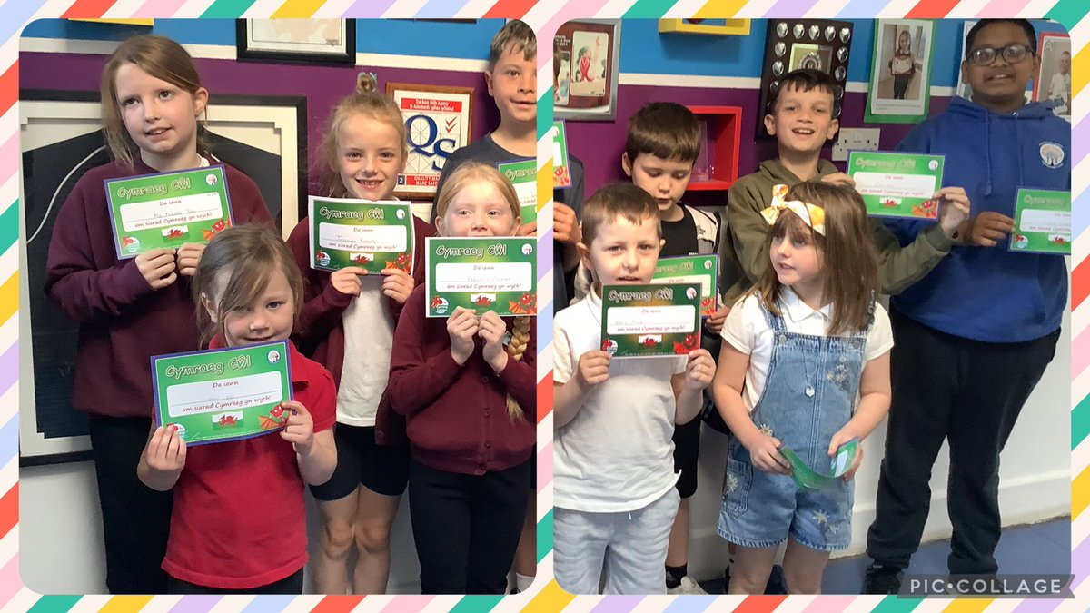 Congratulations to our high achievers of this week. Have a nice weekend! 🥰🧑‍🏫👩‍🏫👨‍🏫#serenwrwythnos #cymraegcwl
