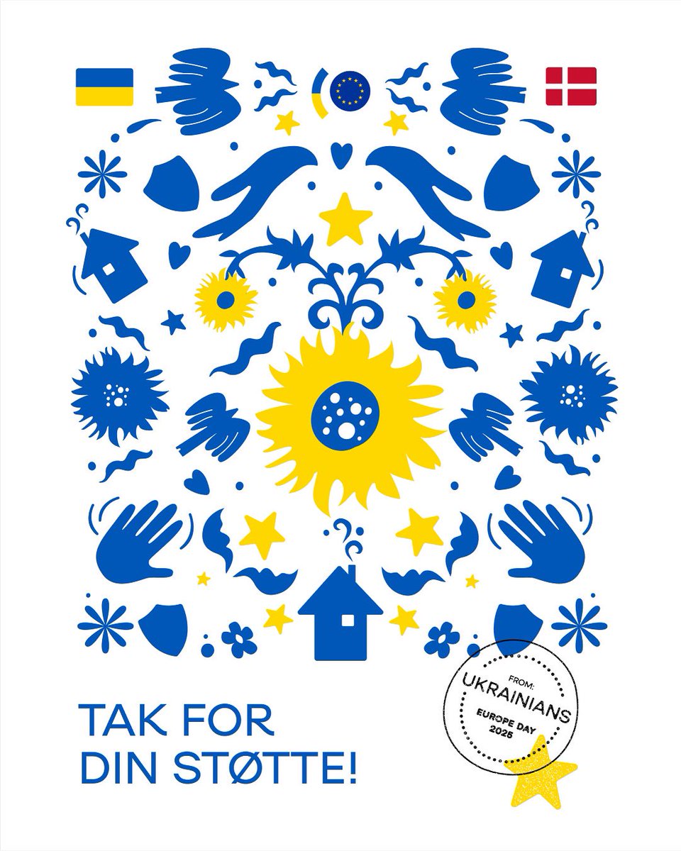 Tak for din støtte! 🇺🇦🇩🇰
Denmark, you’ve shown us what true friendship looks like — not just in words, but in action.
From military and humanitarian aid to warm homes and open hearts — we will never forget.
From the people of Ukraine - tusind tak!
#ThankYouEurope #EuropeDay2025