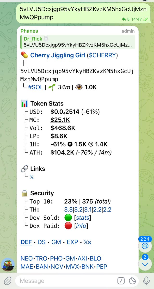 Rickz_gem's tweet image. $CHERRY gained 6.8x profit 👻
5vLVU5Dcxjgp95vYkyHBZKvzKM5hxGcUjMznMwQPpump