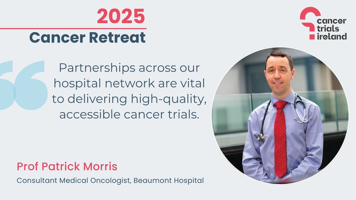 CancerTrialsIreland 🌈 (@cancertrials_ie) on Twitter photo Prof Patrick Morris <a href="/CancerCentreIre/">Beaumont RCSI Cancer Centre</a> <a href="/patrickmorris/">Patrick Morris</a> highlights how collaboration between hospitals and sites is strengthening the reach and impact of cancer clinical trials. 🤍
#CancerRetreat #ClinicalTrials #CancerResearch #Collaboration Prof Patrick Morris <a href="/CancerCentreIre/">Beaumont RCSI Cancer Centre</a> <a href="/patrickmorris/">Patrick Morris</a> highlights how collaboration between hospitals and sites is strengthening the reach and impact of cancer clinical trials. 🤍
#CancerRetreat #ClinicalTrials #CancerResearch #Collaboration