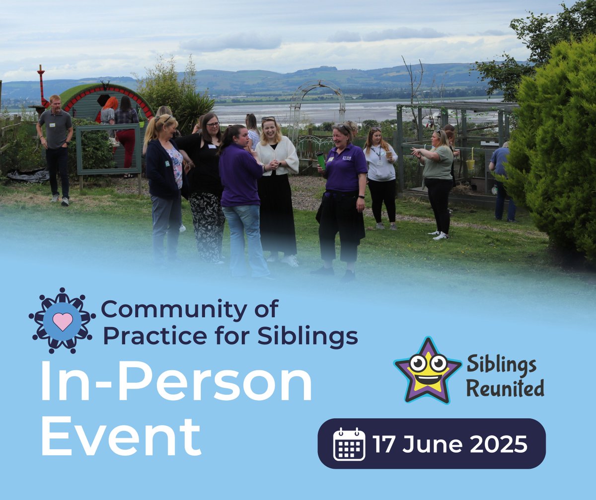 The Promise Scotland (@thepromisescot) on Twitter photo Join the Community of Practice for Siblings at <a href="/SReunited/">Siblings Reunited</a> for our next event exploring how we support children and young people in holding their important moments, memories, and aspects of their sibling and sibling-like relationships. Sign up today: ow.ly/mHV450VPR1r Join the Community of Practice for Siblings at <a href="/SReunited/">Siblings Reunited</a> for our next event exploring how we support children and young people in holding their important moments, memories, and aspects of their sibling and sibling-like relationships. Sign up today: ow.ly/mHV450VPR1r