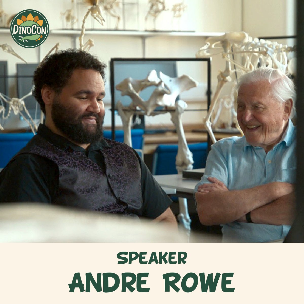 Andre Rowe will be hosting a talk on #Tyrannosaur #Evolution at #DinoConUK!

Andre is a #palaeontologist who analyses the link between form and function in the musculoskeletal systems of extinct vertebrates. Lately he has been reconstructing the life histories of cynodonts.