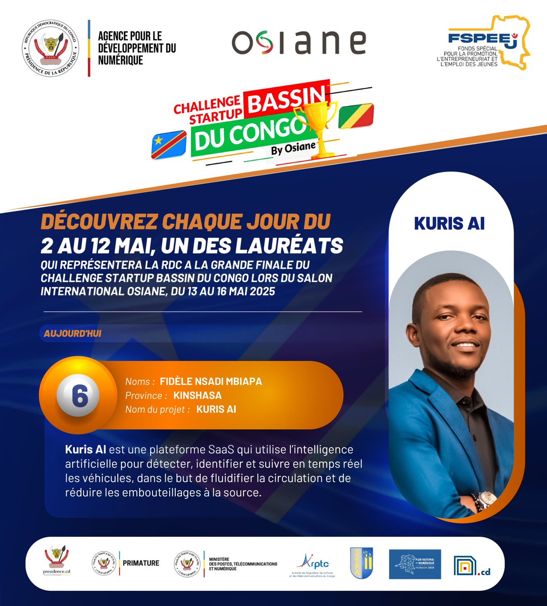 Challenge Grand Bassin du Congo  by OSIANE J-5❗️

 #bassinduCongo #Osiane25 #challenge #startUp #projet #ecosystemeTech #Innovation #RDC <a href="/OsianeCg/">Osianecg</a>