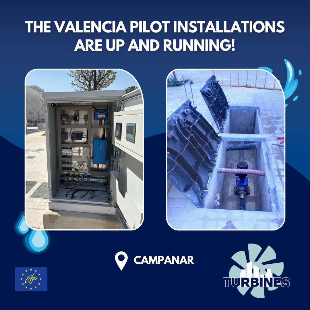 The Valencia pilot installations for the LIFE TURBINES project are up and running!

Through innovative small-scale turbines, we're harnessing excess water pressure to generate renewable electricity 💧