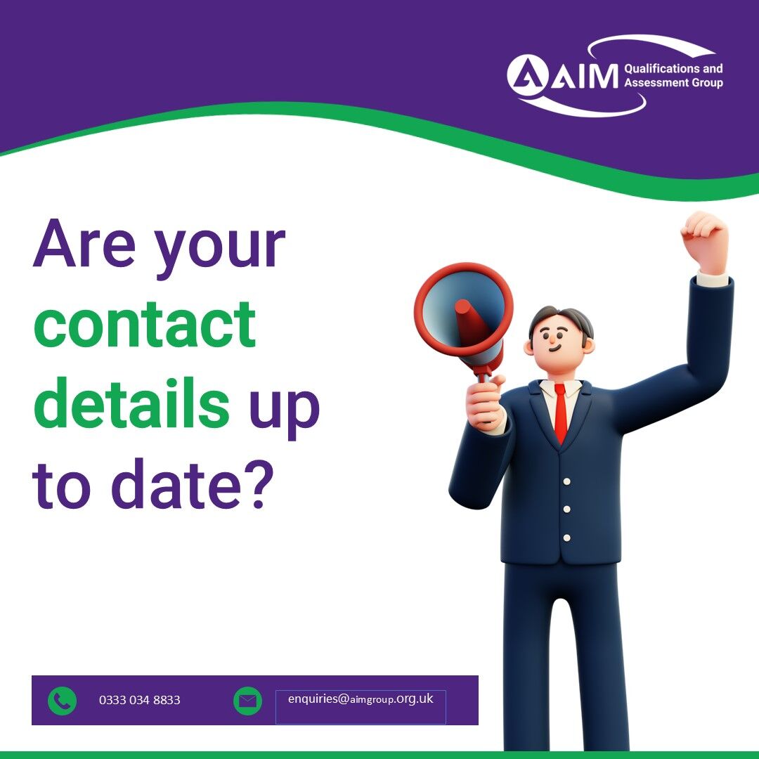 AIM Qualifications and Assessment Group (@aim_qag) on Twitter photo 🔄 Keep your contact info current on Quartzweb!
Update it regularly via the Administration section on the homepage to make sure the right people get the right info.
Need help? Email: enquiries@aimgroup.org.uk ✉️
#Quartzweb #AIMGroup 🔄 Keep your contact info current on Quartzweb!
Update it regularly via the Administration section on the homepage to make sure the right people get the right info.
Need help? Email: enquiries@aimgroup.org.uk ✉️
#Quartzweb #AIMGroup