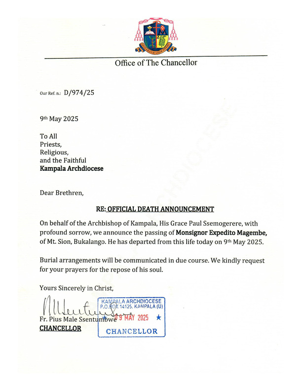 Kampala Archdiocese tweet media