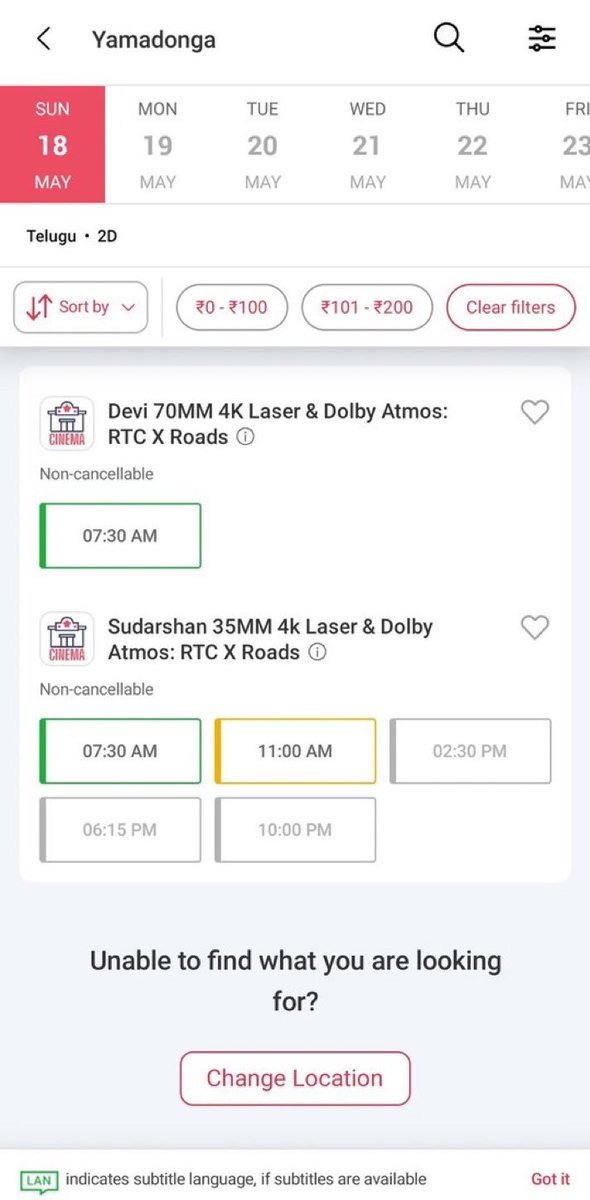 fizz_nandamuri's tweet image. ‼️BOOKINGS OPENED‼️

#Yamadonga4K Bookings got Opened in #Devi &amp;amp; #Sudarshan Theatres. 

SPEED. Go and Grab your tickets. 🎫 

#NTRBirthdayMonth #ManOfMassesNTR