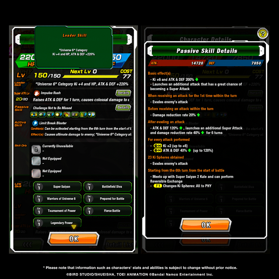 dokkan_global's tweet photo. First-hand information on LR [The Perfect Duo] Super Saiyan 2 Caulifla + Super Saiyan 2 Kale's stats! (1/3) https://t.co/u1lu93eWGE