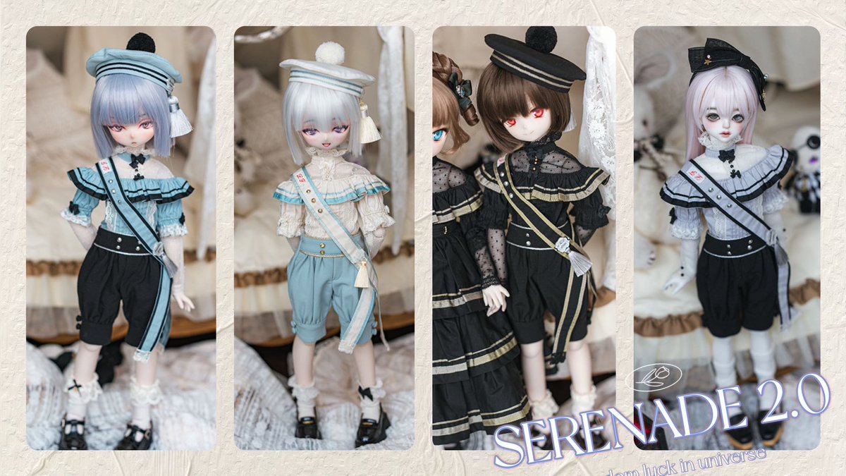 lafrigg's tweet photo. 【新作】🎻🎼【SERENADE 2.0 】

⚜️S size: 1/4 dolls
⚜️ M size: 1/3 girls &amp; boys
⚜️L size: 1/3 boys

RT+フォロー💓
1名様に新作をプレゼント

予約通販期間:
2025-5-10(土)21:00~5-18(日) 23:00

Oversea： https://t.co/p0HG8BbEYn

日本国内booth新店舗:   https://t.co/vzsrt7zOEq https://t.co/qzctQ8f34R