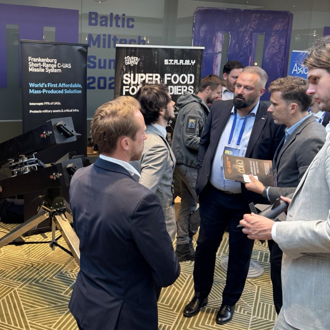 FrankenburgTech's tweet image. Great to be part of the #BalticMilTechSummit 2025 in Vilnius this week.

We showcased Frankenburg short-range C-UAS missile system and launching platform demonstrator. Thank you to everyone who stopped by and shared insights with our team.

#WinTech #DefenceMissiles…