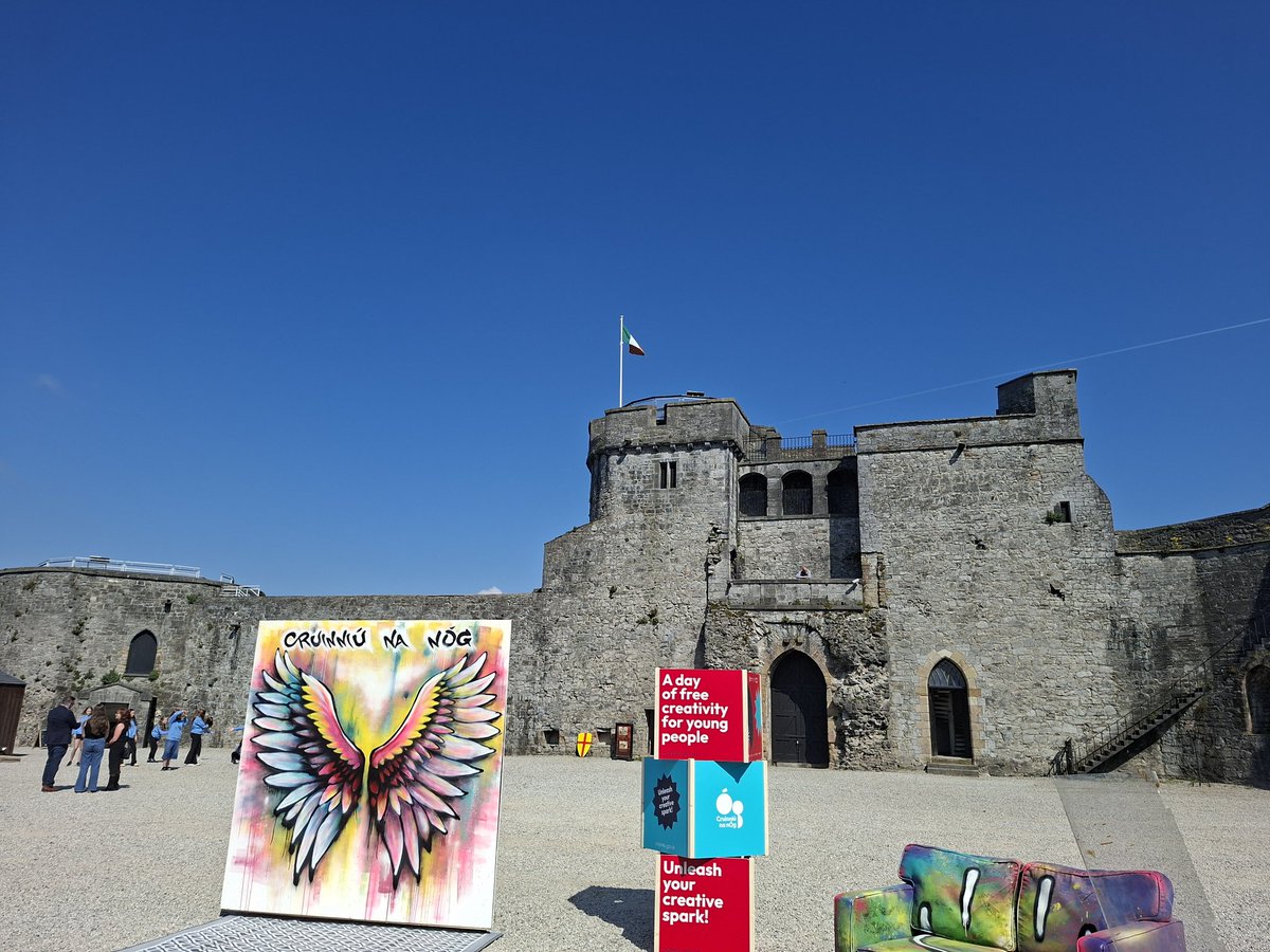 Faye Dorgan (@dorgan_faye) on Twitter photo Beautiful day at <a href="/KingJohnsCastle/">King John's Castle</a> for the launch of Cruinniú na nÓg, a national day of creativity for young people taking place on June 7 ☀️
Minister Patrick O'Donovan is arriving shortly to launch the day.
Stay tuned for more at the <a href="/Limerick_Leader/">Limerick Leader / Limerick Live</a>
<a href="/CreativeIreland/">Creative Ireland</a> Beautiful day at <a href="/KingJohnsCastle/">King John's Castle</a> for the launch of Cruinniú na nÓg, a national day of creativity for young people taking place on June 7 ☀️
Minister Patrick O'Donovan is arriving shortly to launch the day.
Stay tuned for more at the <a href="/Limerick_Leader/">Limerick Leader / Limerick Live</a>
<a href="/CreativeIreland/">Creative Ireland</a>