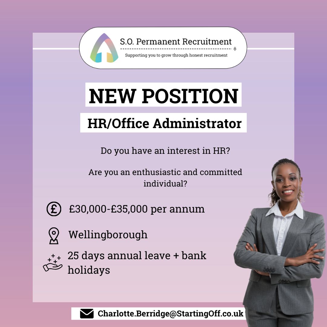 Starting Off (@starting_off) on Twitter photo S.O. Permanent Recruitment is excited to be working on a fantastic opportunity for an enthusiastic and committed individual ready for their next challenge in Human Resources!💻
If you're looking to grow your HR career contact Charlotte.Berridge@startingoff.co.uk.
#NewJob S.O. Permanent Recruitment is excited to be working on a fantastic opportunity for an enthusiastic and committed individual ready for their next challenge in Human Resources!💻
If you're looking to grow your HR career contact Charlotte.Berridge@startingoff.co.uk.
#NewJob