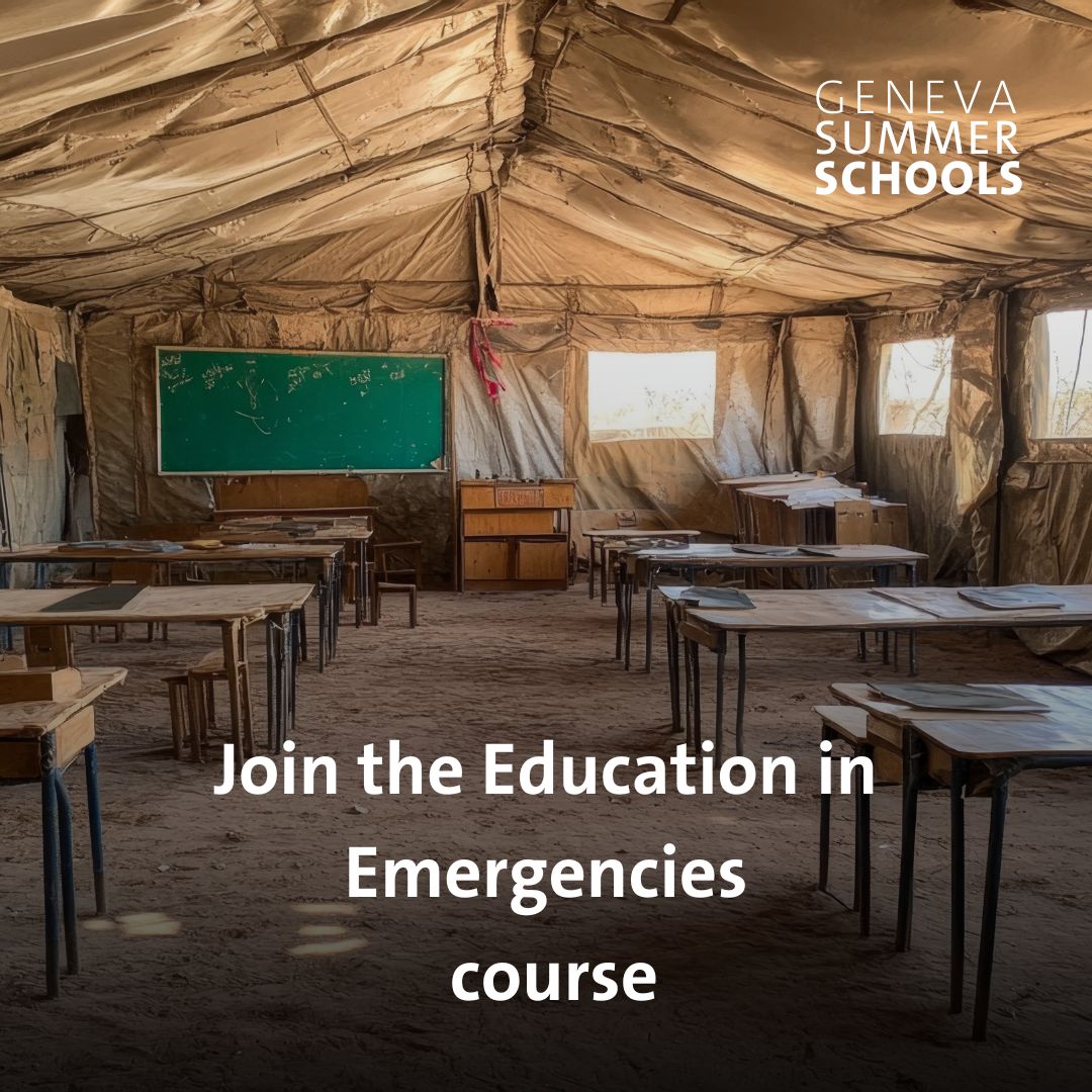 Geneva Summer School (@summerunige) on Twitter photo Learn from top experts at Save the Children, Geneva Global Hub, InZone & more. Explore EIE core concepts, teachers in crisis, climate impacts, and more. 
👉 Register: bit.ly/4fmuOod
#EducationInEmergencies #EIE #CrisisEducation #ClimateChange #summerunige Learn from top experts at Save the Children, Geneva Global Hub, InZone & more. Explore EIE core concepts, teachers in crisis, climate impacts, and more. 
👉 Register: bit.ly/4fmuOod
#EducationInEmergencies #EIE #CrisisEducation #ClimateChange #summerunige