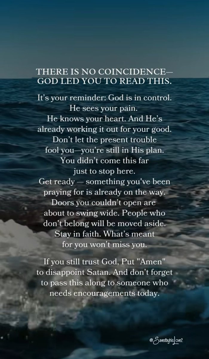 There is no coincidence God led you to read this