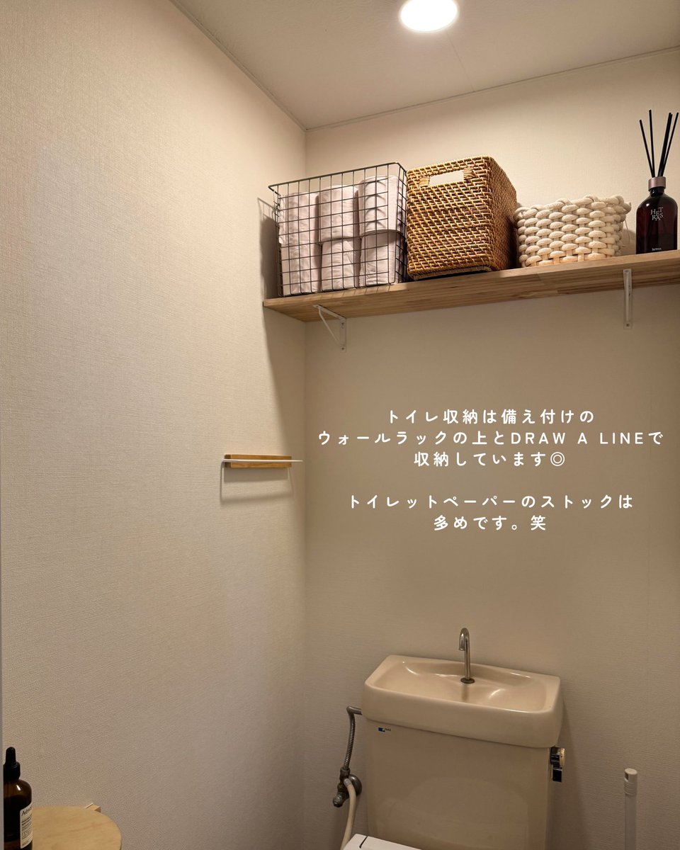 kabu_glam's tweet photo. 賃貸トイレ収納🚽🧻🧺 https://t.co/R9X9Om7vGp