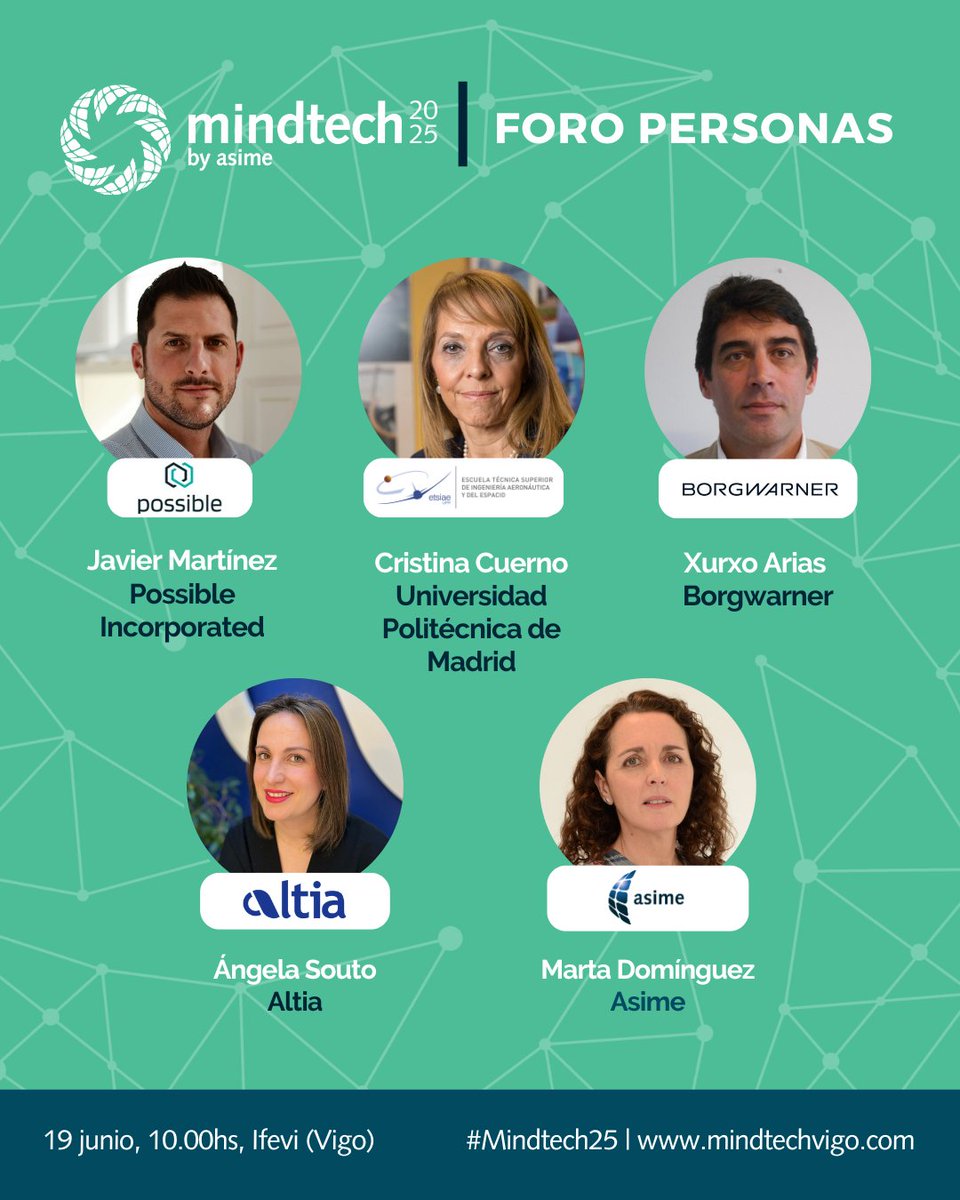¿Eres estudiante de grado o FP? Descubre qué empleos te puede ofrecer el sector industrial y tecnológico.

📅 El 19 de junio a las 10.00 horas en el Ifevi (Vigo) tienes una cita en #Mindtech25.

Inscripciones aquí:
forms.zohopublic.com/asime/form/Ins…