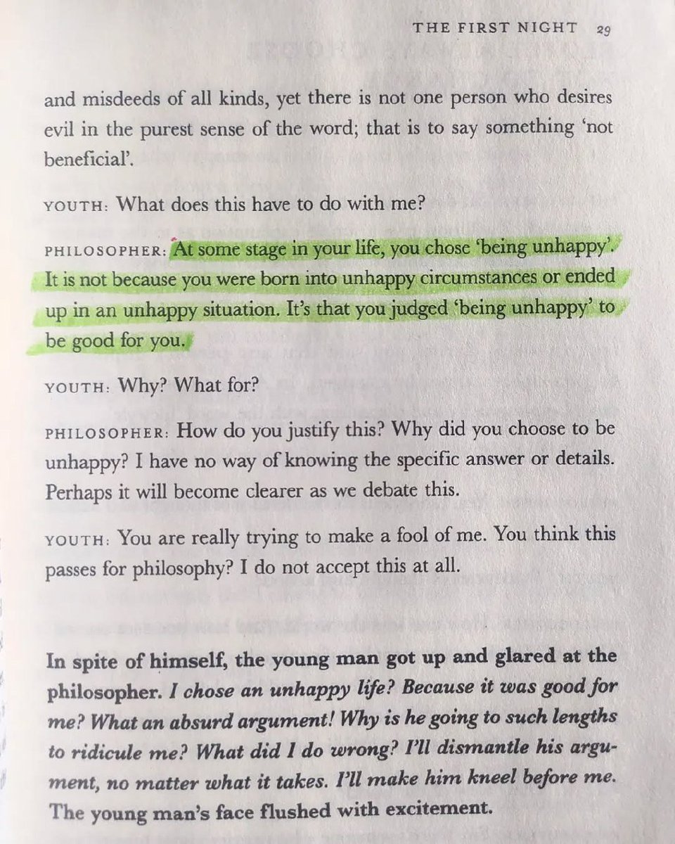 InvestBooks_IN's tweet image. At some stage in your life, you chose "being unhappy". it is not because you were born into unhappy circumstances or ended up in an unhappy situation, It's that you judged "being unhappy" to be good for you.

#Unhappy