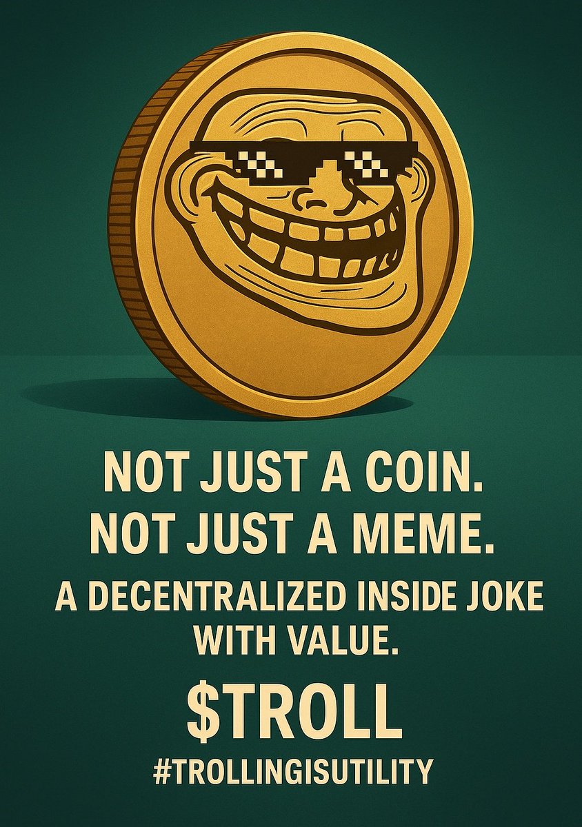 ERC20Trolls's tweet photo. Some projects print vision.
We minted culture.
$TROLL #TrollERC20 https://t.co/umC4uwjSnD