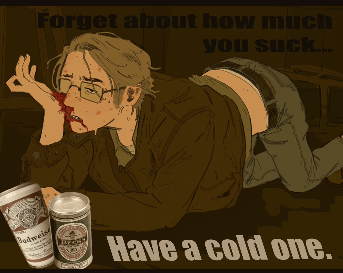 neothalamu's tweet image. WIP that I’m never gonna finish so it’s a beer ad now, what brand? Yeah