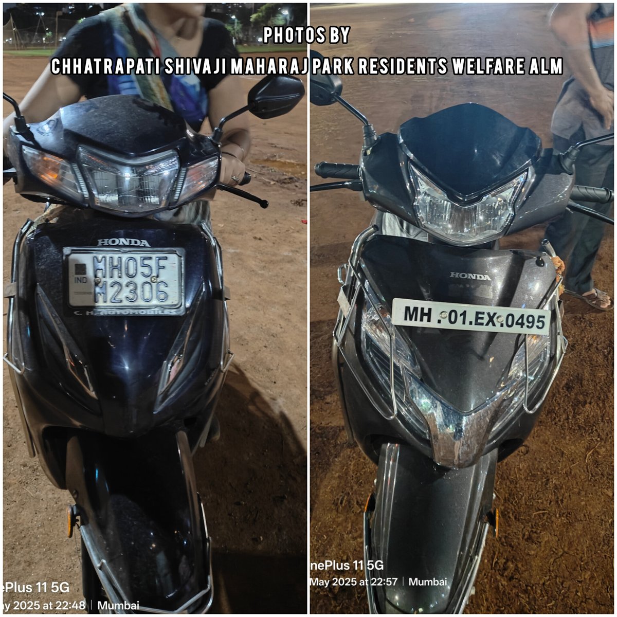 These 2 wheelers were learning in the inner periphery of Shivaji Maharaj Park for the last 3 days.. This has become a routine thing when two wheelers are found in the Park learning. Pls note Park is a Playground &amp; NOT a place to learn Vehicles. <a href="/MTPHereToHelp/">Mumbai Traffic Police</a> kindly take action.