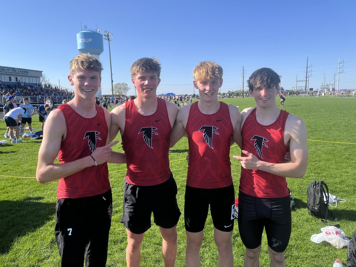 Super cool moment at the conference meet. The boys 4x800 race at the NICL meet is named in honor of the late Ed Thomas. With Ed's grandson Trevan on this <a href="/APFalcons/">A-P Schools</a> team, the group set a new program record of 8:07.99 to win the conference title in the race!