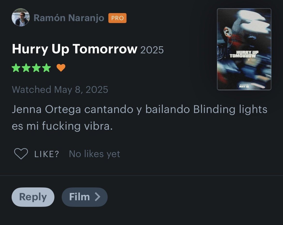 Roxdk7's tweet photo. "Jenna ortega dancing and singing Blinding Lights is my f vibe" 

OH I NEED THIS MOVIE NOW https://t.co/AS370eSpvt