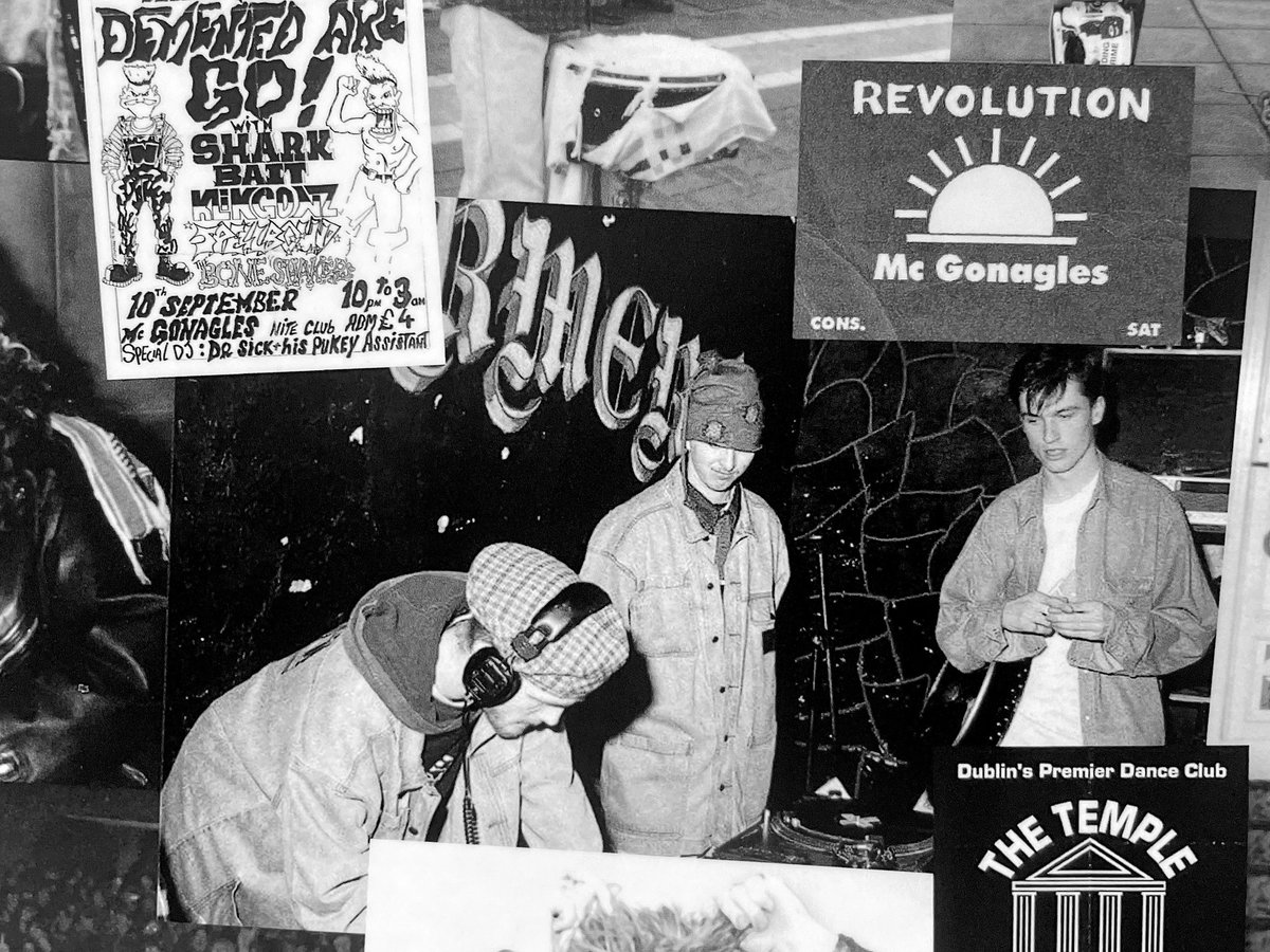 Officially ancient - little appearance in the National Museum Of Ireland 😳 photo from a 90's gig in Barnstormers &amp; flyer from McGonagles club night late 80's. 
A New Form of Beauty: Dublin Youth Culture, Street Style and Subculture History, 1960s to 1990s runs till March 2026