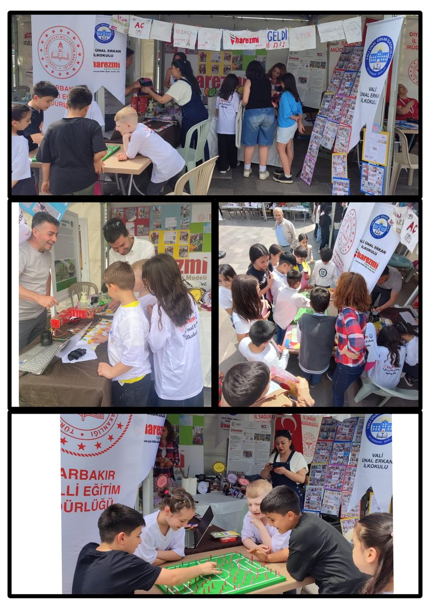 Diyarbakır Çocuk ve Kitap Festivaline, Harezmi Projesi çalışmalarıyla katılan ve festivalde standımızın yoğun ilgi görmesini sağlayan okulumuz öğrencileri ve öğretmenlerini tebrik ediyor, başarılarının devamını diliyoruz.
<a href="/BaglarMEM21/">Bağlar İlçe Milli Eğitim Müdürlüğü</a>
<a href="/Baglarproje21/">Baglar İlçe Mem Özel Büro (Proje Ekibi)</a>
<a href="/diyarbakirarge/">Diyarbakır MEM AR-GE</a>
<a href="/Diyarbakirmem/">Diyarbakır İl Millî Eğitim Müdürlüğü</a>