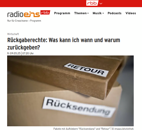 Zu oft umgetauscht, dann sortiert Dich <a href="/Zalando/">Zalando</a> als Kunden aus. Denn Dein #Widerrufsrecht selbst können Sie Dir nicht wegnehmen, solange Du Kunde bist. Details heute früh bei #Radioeins und natürlich bei <a href="/Finanztip/">Finanztip</a>.