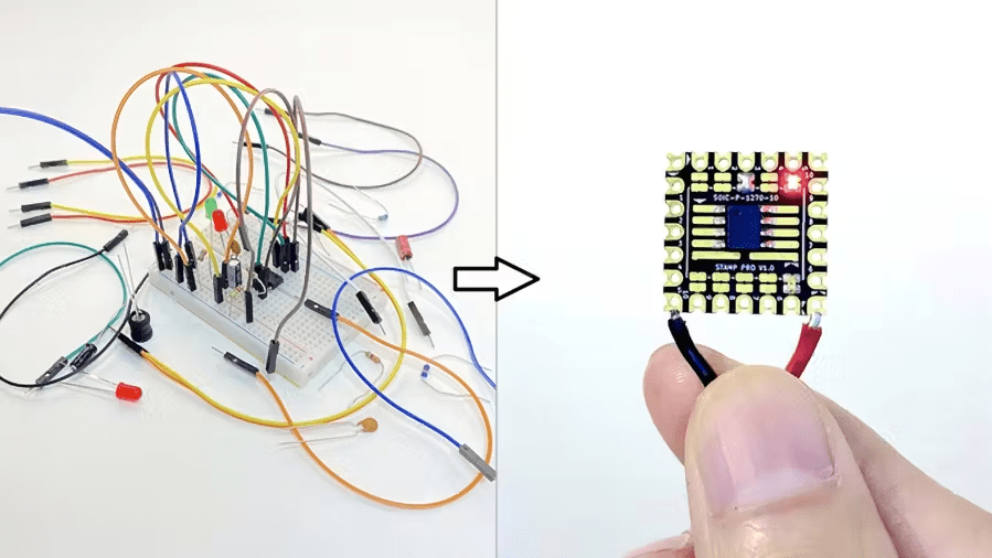 dfrobotcn's tweet image. Tired of messy breadboards and jumper wire tangles? Meet Stamp, the modular PCB system that transforms prototyping with tiny SMD parts into a clean, intuitive, toy-brick-style build! 
🤖For more details: kickstarter.com/projects/sciot…
#electronics #prototyping #SMD