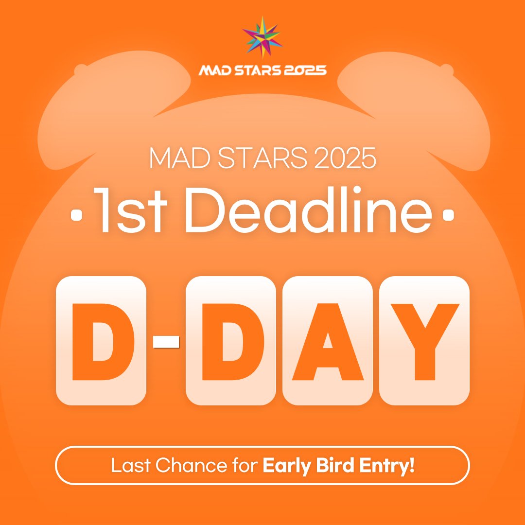 📢1st Entry Deadline – D-DAY!
Early Bird entry closes tonight at midnight. 🚨
Don’t miss your chance!

👇 Submit Now 👇
bit.ly/3x4rjlZ

#부산국제마케팅광고제 #2025부산국제마케팅광고제 #madstars #madstars2025 #advertising #marketing #festival #awards #creative #creativity