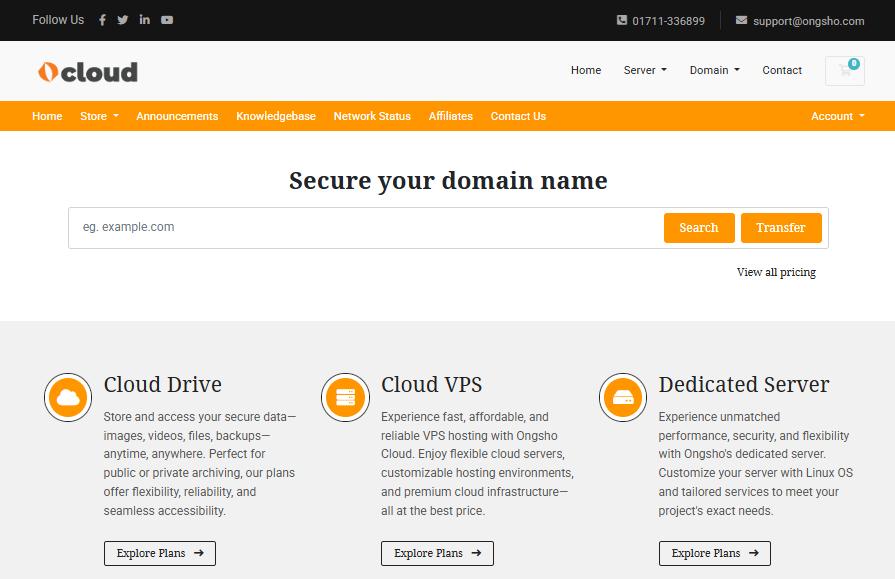 Your domain name is your digital identity. Whether you're starting a business, launching a blog, or building a brand — the first step is claiming your unique online address.
#Ongsho #OngshoCloud