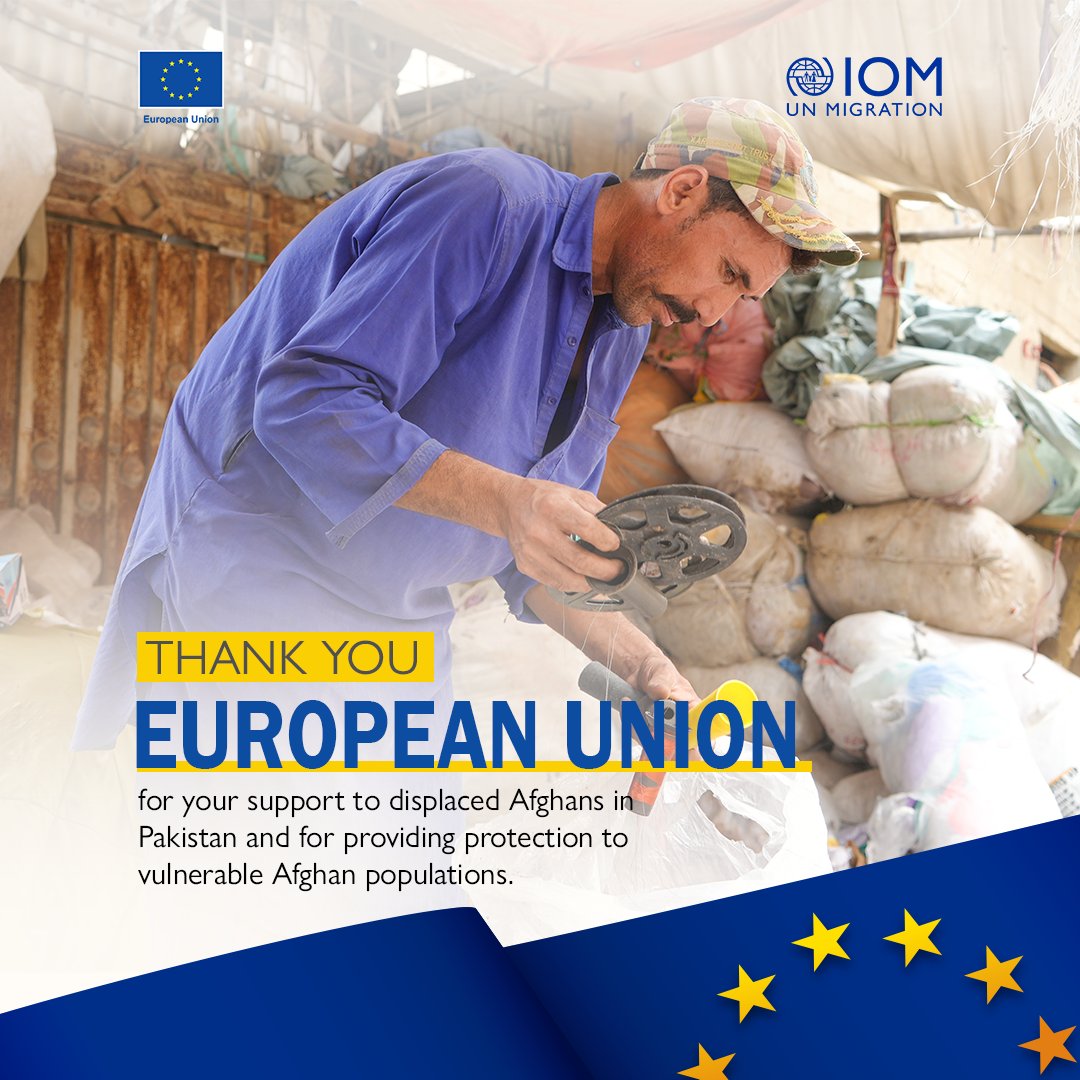 The European Union has been an essential partner of IOM’s efforts to assist displaced Afghan nationals and host communities in Pakistan.
With this partnership, we’ve provided protection, strengthened migration data collection, &amp; enhanced the resilience of vulnerable populations