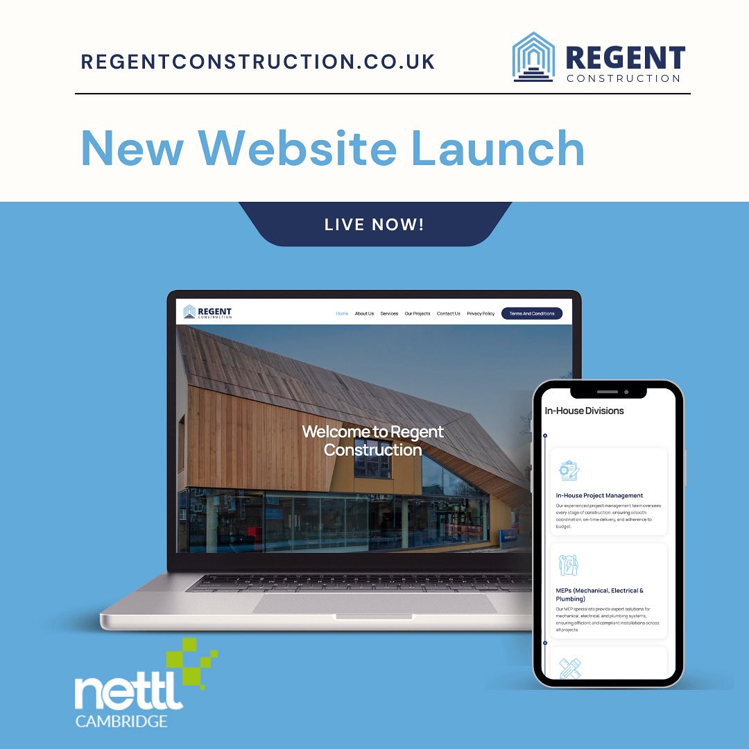 🚀 New Website Launch!

We’re proud to unveil the brand new website we’ve recently launched for Regent Construction Cambridge Ltd — a trusted name in quality building services across Cambridgeshire.

regentconstruction.co.uk

#WebsiteLaunch #WebDesign #CambridgeBuilders