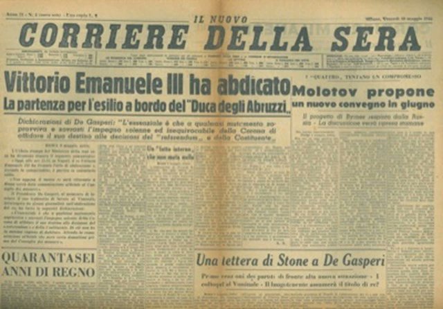 mariobianchi18's tweet photo. Il #9maggio 1946 a Ravello, nella Costiera Amalfitana, c'è l'abdicazione di #VittorioEmanueleIII, con cui rinuncia anche al titolo formale di re. Lo fa a favore del figlio #UmbertoII, che già dal 5-6-1944, cioè la liberazione di Roma, rivestiva il ruolo di luogotenente del Regno. https://t.co/kH8llQ5bbi