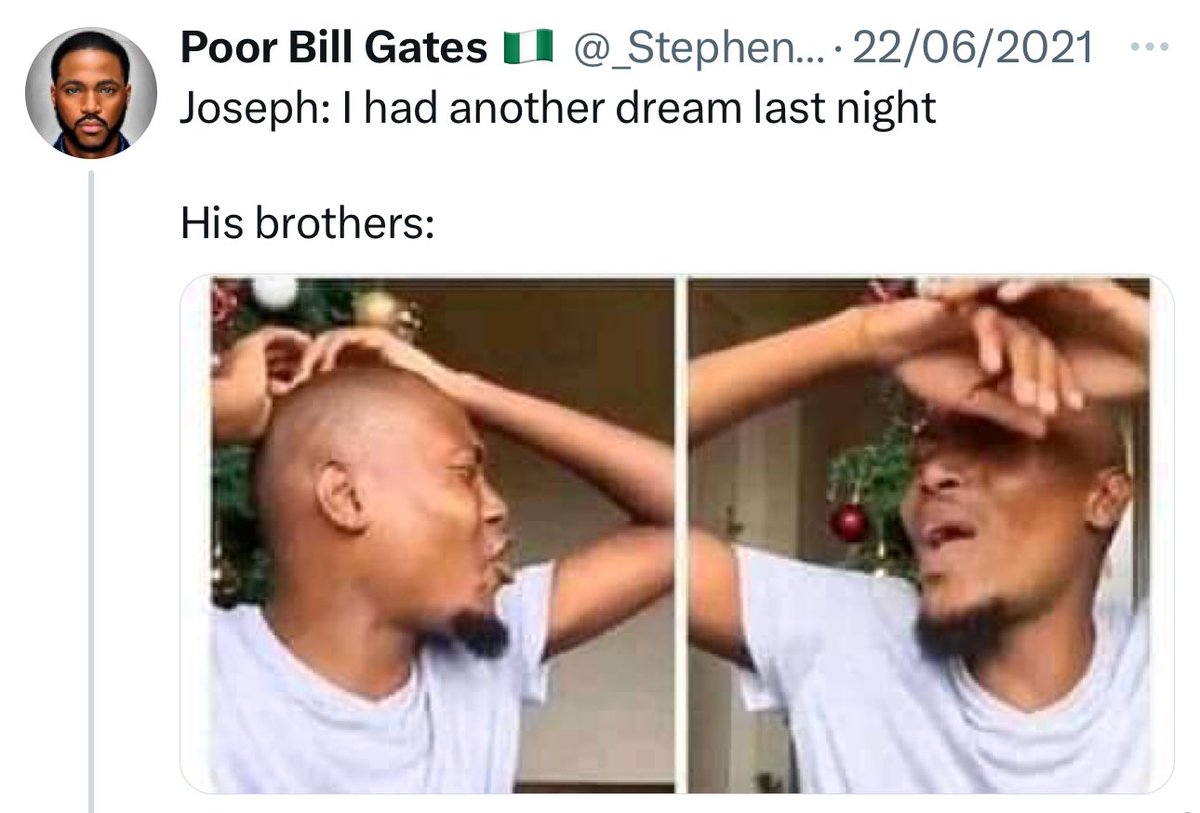 “If Bible Characters lived in Modern times”. A thread. 😂 

1. Joseph