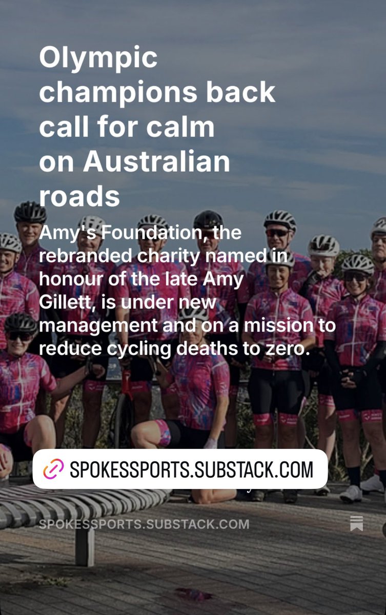 Olympians call for calm on Australia  roads. 

Via <a href="/spokessports/">spokessports</a> 

spokessports.substack.com/p/olympic-cham…
