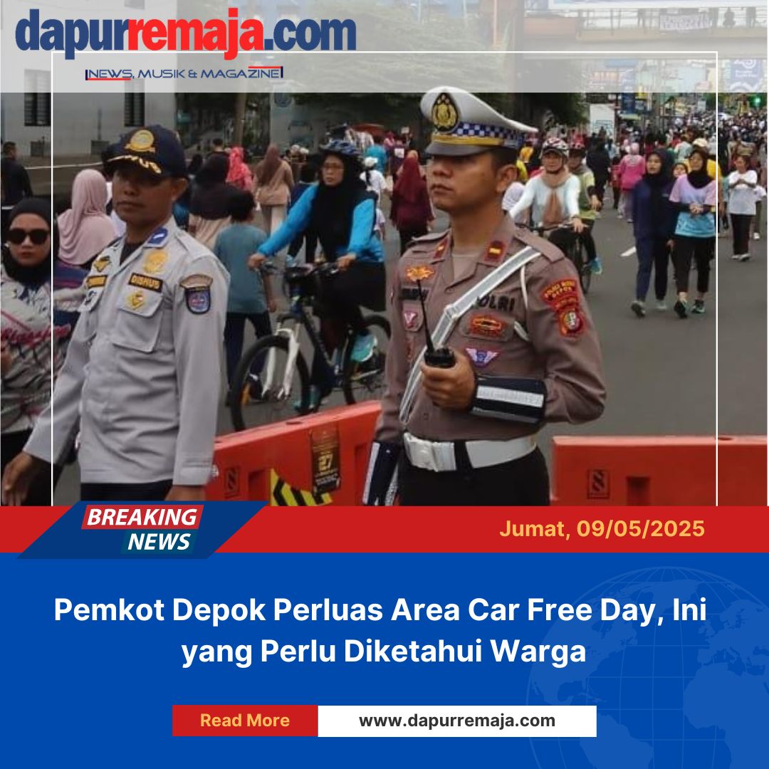DRFM Depok (@drfm_depok) on Twitter photo Pemerintah Kota (Pemkot) Depok akan memperluas area Car Free Day (CFD) di Jalan Margonda Raya mulai Minggu (11/05/2025).
<a href="/bangsupians/">Supian Suri</a>
<a href="/pemkotdepok/">PEMERINTAH KOTA DEPOK | #AyoPakaiMasker</a>
<a href="/Polrestro_Depok/">Polres Metro Depok</a>
#radiodepok #radiokotadepok #dapurremaja #drfm #1078fm
dapurremaja.com/pemkot-depok-p… Pemerintah Kota (Pemkot) Depok akan memperluas area Car Free Day (CFD) di Jalan Margonda Raya mulai Minggu (11/05/2025).
<a href="/bangsupians/">Supian Suri</a>
<a href="/pemkotdepok/">PEMERINTAH KOTA DEPOK | #AyoPakaiMasker</a>
<a href="/Polrestro_Depok/">Polres Metro Depok</a>
#radiodepok #radiokotadepok #dapurremaja #drfm #1078fm
dapurremaja.com/pemkot-depok-p…
