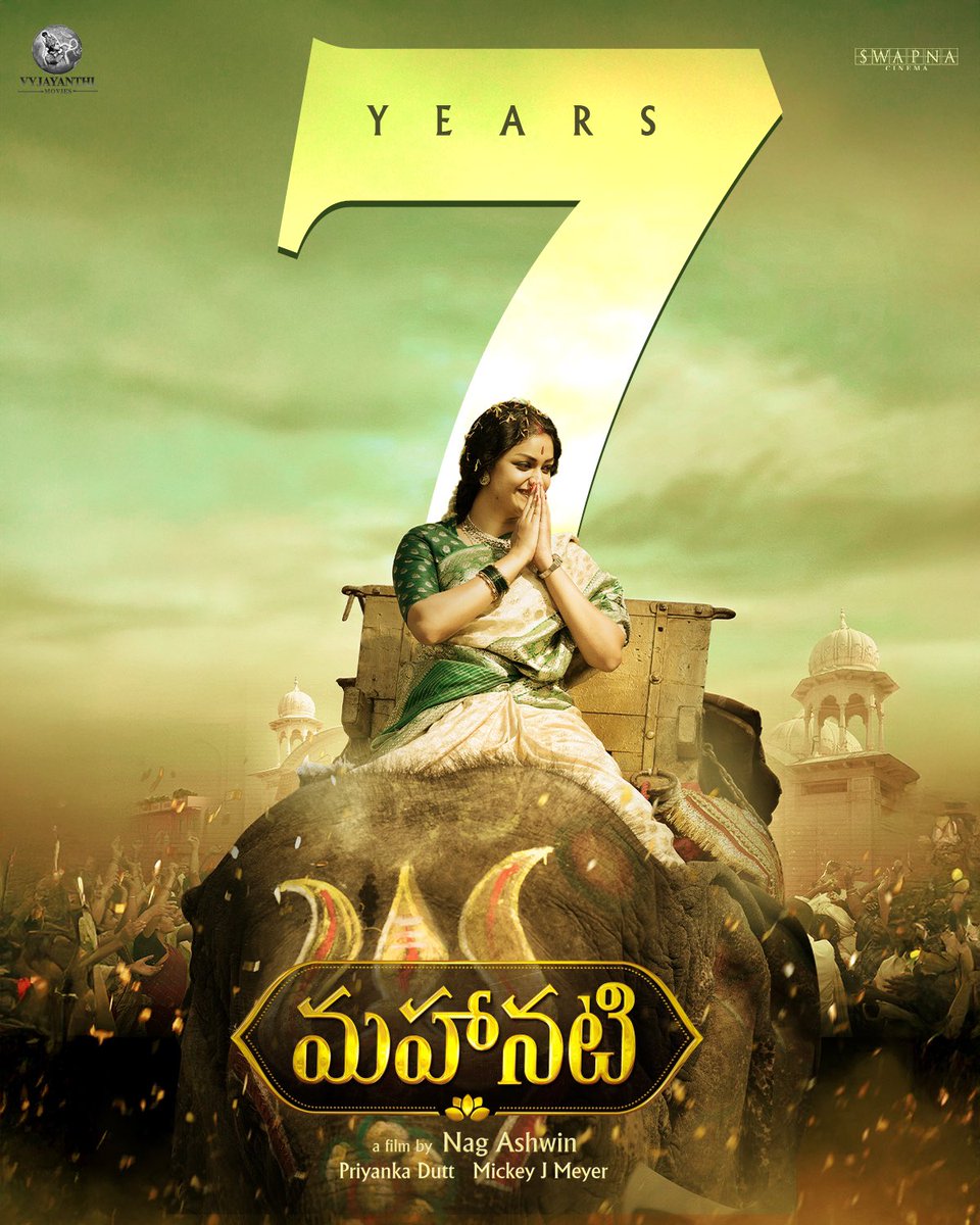 Vyjayanthi Movies (@vyjayanthifilms) on Twitter photo An ode to the legendary soul whose place in our hearts is irreplaceable…♥️✨
7 YEARS of #Mahanati, a journey we will always cherish and that left a lasting impact.
#7YearsForMahanati <a href="/nagashwin7/">Nag Ashwin</a> <a href="/KeerthyOfficial/">Keerthy Suresh</a> <a href="/dulQuer/">Dulquer Salmaan</a> <a href="/Samanthaprabhu2/">Samantha</a> <a href="/TheDeverakonda/">Vijay Deverakonda</a> <a href="/MickeyJMeyer/">Mickey J Meyer</a> An ode to the legendary soul whose place in our hearts is irreplaceable…♥️✨
7 YEARS of #Mahanati, a journey we will always cherish and that left a lasting impact.
#7YearsForMahanati <a href="/nagashwin7/">Nag Ashwin</a> <a href="/KeerthyOfficial/">Keerthy Suresh</a> <a href="/dulQuer/">Dulquer Salmaan</a> <a href="/Samanthaprabhu2/">Samantha</a> <a href="/TheDeverakonda/">Vijay Deverakonda</a> <a href="/MickeyJMeyer/">Mickey J Meyer</a>