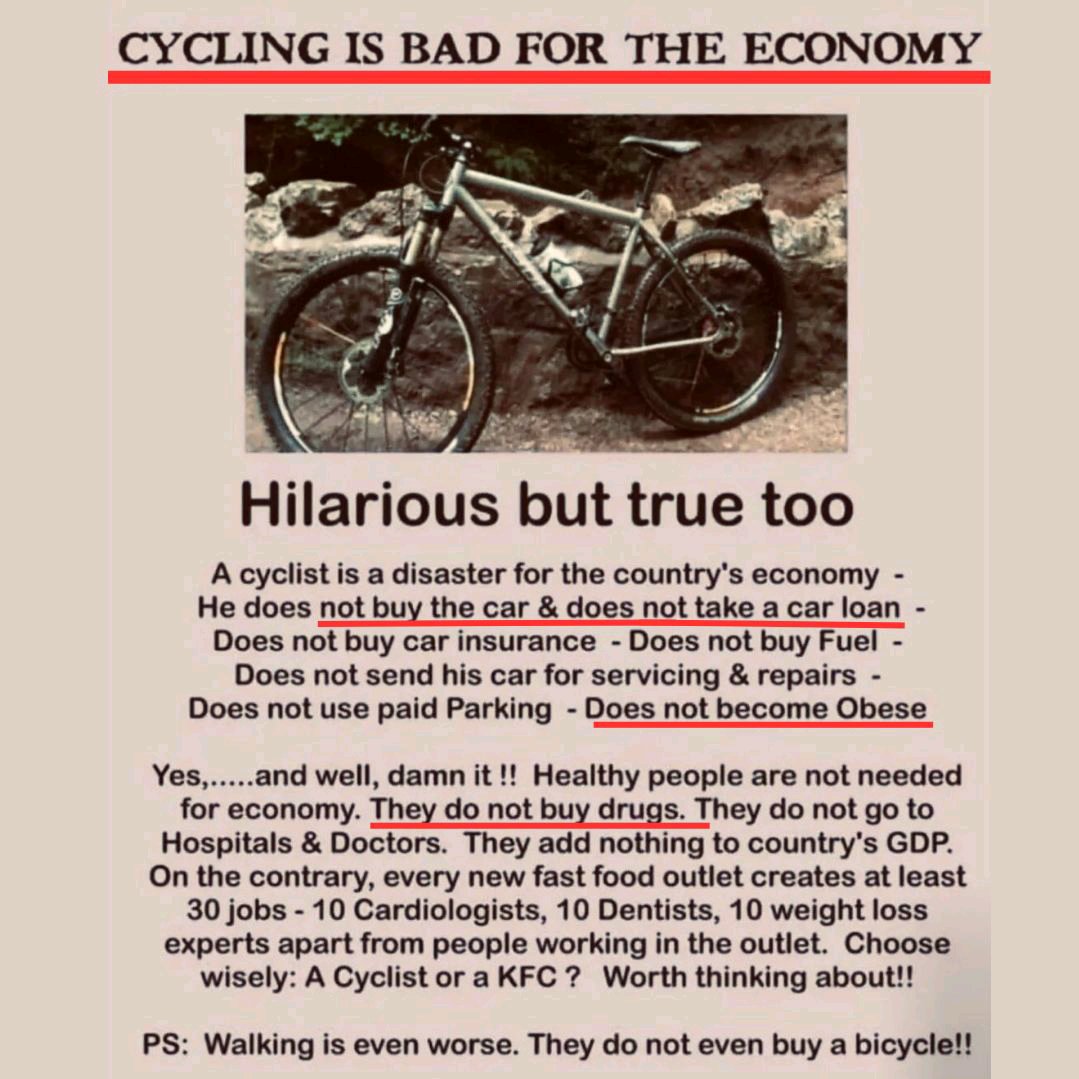 HYDTrafficMan's tweet image. Potential Reason for absence of footpaths and cycling tracks network across the country !!
#Cycling #ActiveMobility