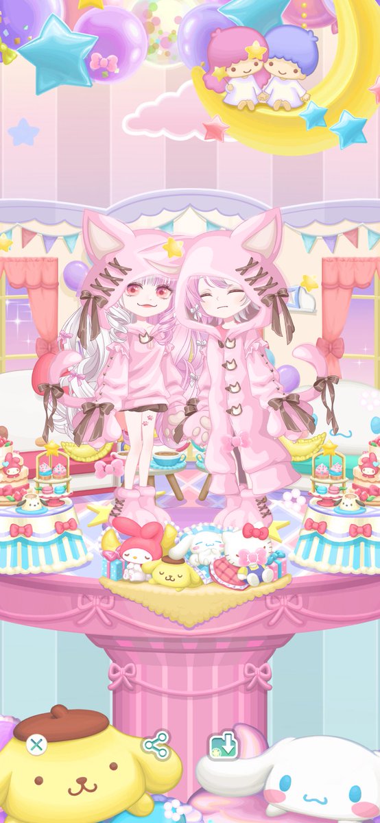 パートナーになったサクラちゃんと(*^^*)
俺の好きなアバにしてくれてありがと！
 #ペアリウム